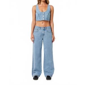 NEW ABRAND JEANS 95 baggy relaxed fit wide leg jeans in ariane